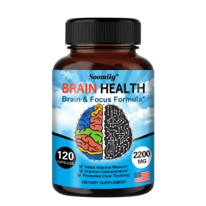 2200 mg Brain Booster Supplement – Memory, Focus & Immune Support (120 Capsules)