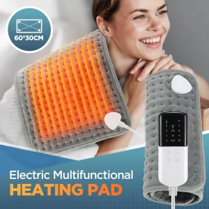 Electric Heated Massage Cushion – Plush Micro-Velvet Body Heating Pad