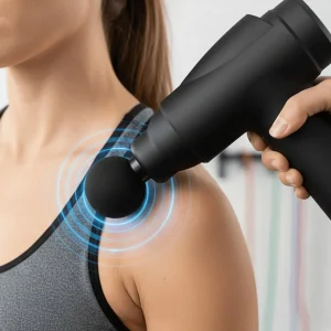 Upgraded Deep Tissue Massage Gun – 6/32 Speed Percussion Massager with 4 Heads
