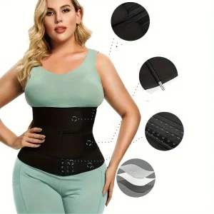 Women’s Double Belt Waist Trainer – Adjustable Shaping Belt for Fitness & Postpartum Support