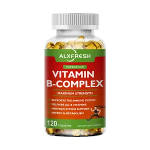 B-Complex Vitamins Capsules – Energy, Immune & Nervous System Support with Biotin & Folic Acid